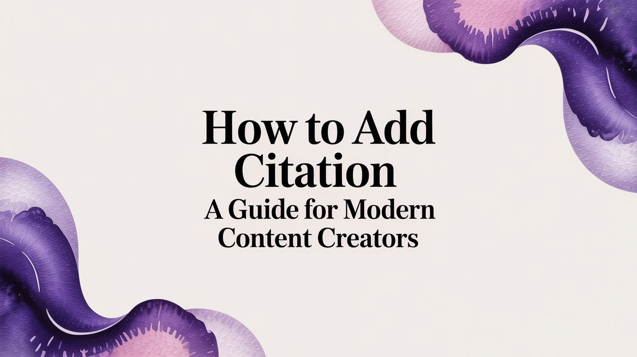 How to Add Citation: A Guide for Modern Content Creators