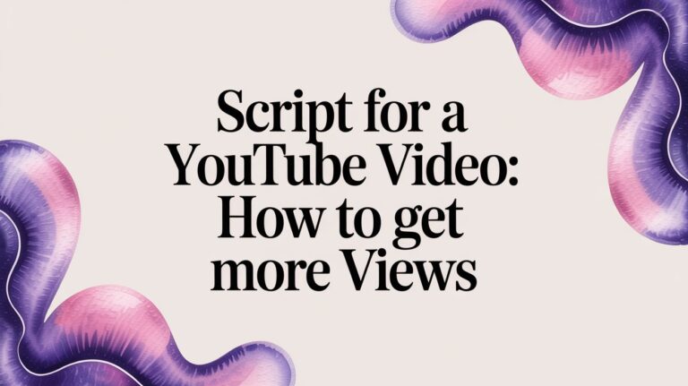Script for a YouTube Video: A Creator’s Guide to Getting More Views