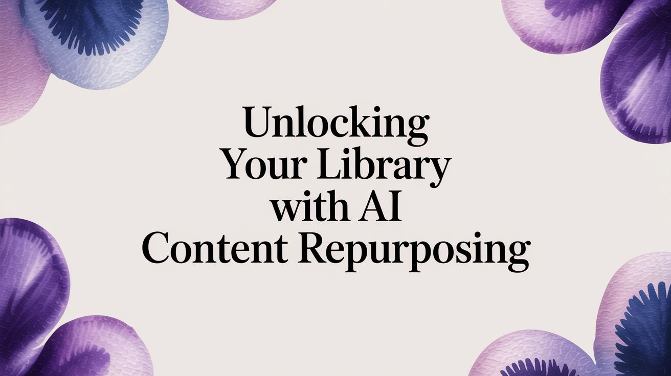 Unlocking Your Library With AI Content Repurposing