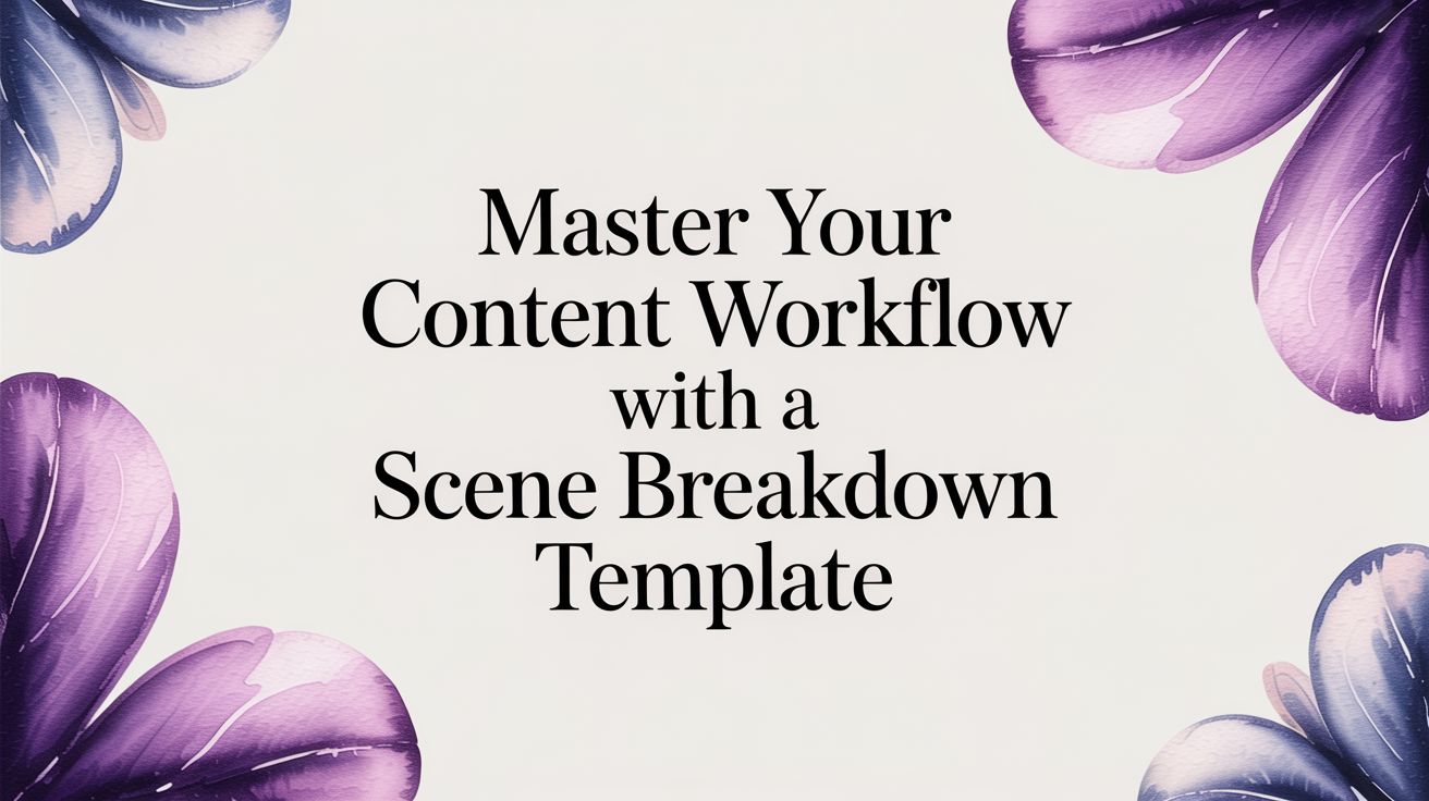 Master Your Content Workflow with a Scene Breakdown Template