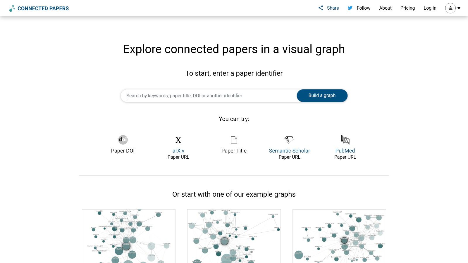 Connected Papers graph showing the relationship between academic papers.