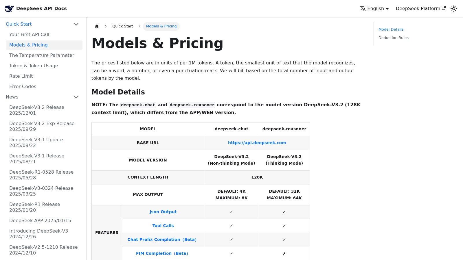DeepSeek, V3.x (chat) and R1 (reasoning) via DeepSeek API