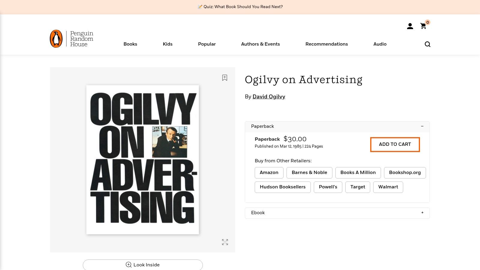 Ogilvy on Advertising, David Ogilvy