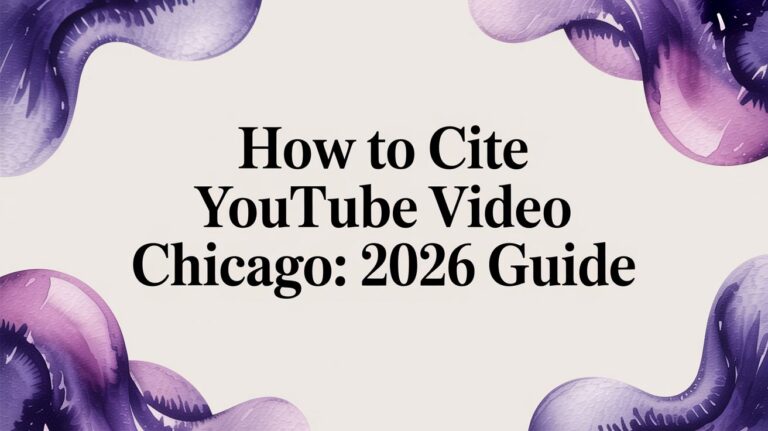 How to Cite Youtube Video Chicago: 2026 Guide