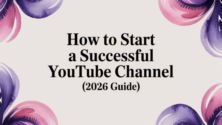 How to Start a Successful YouTube Channel (2026 Guide)