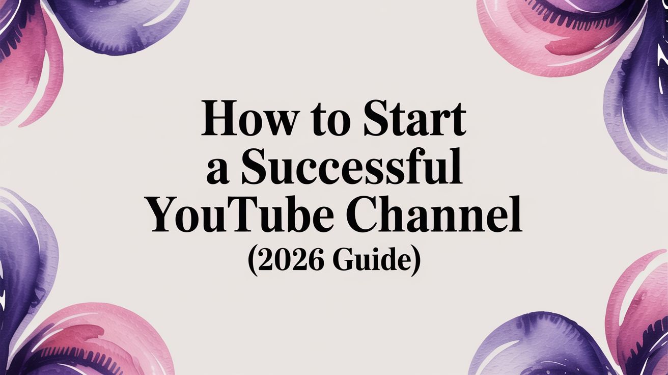 How to Start a Successful YouTube Channel (2026 Guide)