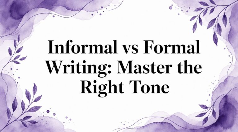 Informal vs Formal Writing: Master the Right Tone
