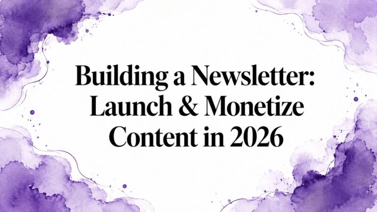 Building a Newsletter: Launch & Monetize Content in 2026