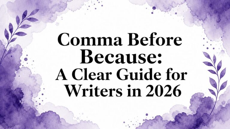 Comma Before Because: A Clear Guide for Writers in 2026