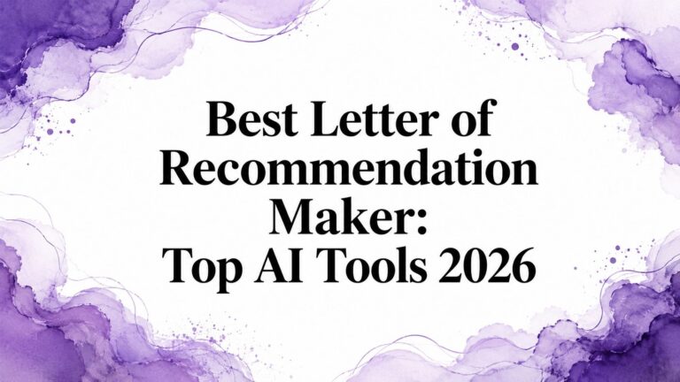 Best Letter of Recommendation Maker: Top AI Tools 2026