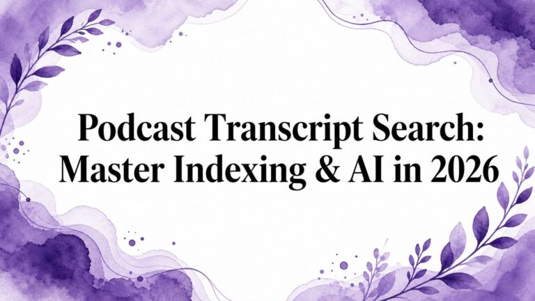 Podcast Transcript Search: Master Indexing & AI in 2026