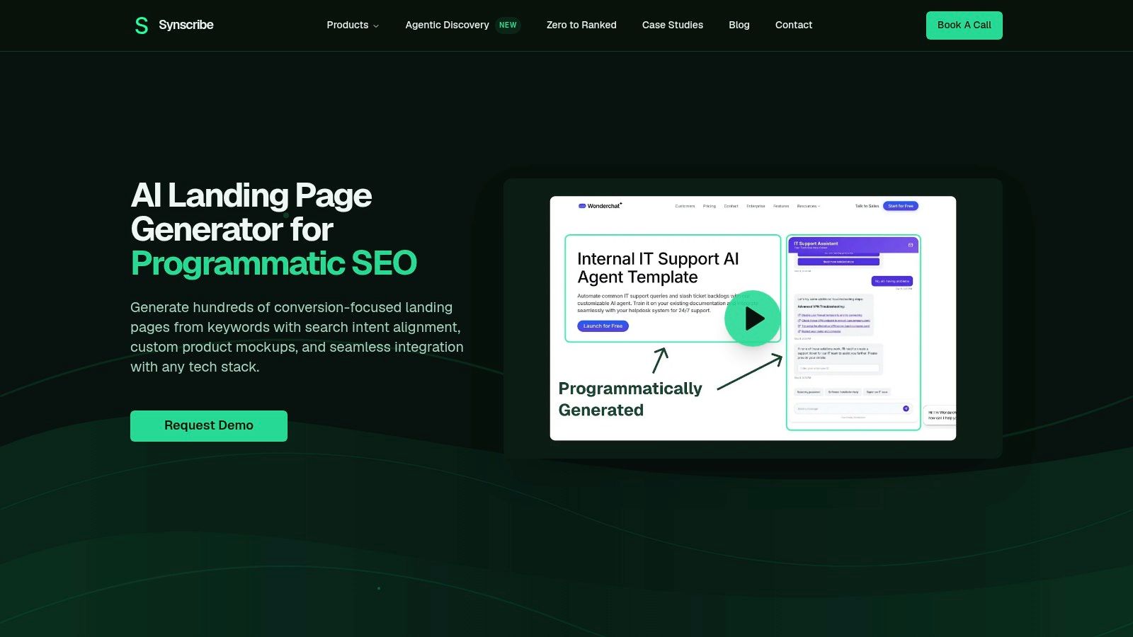 Synscribe AI Landing Page Generator