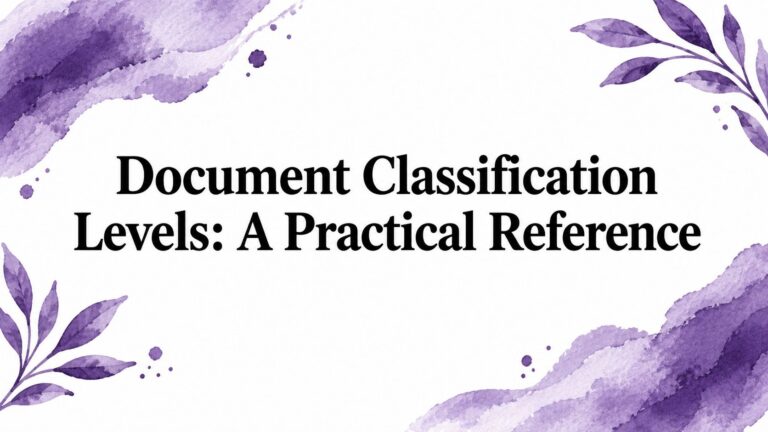 Document Classification Levels: A Practical Reference