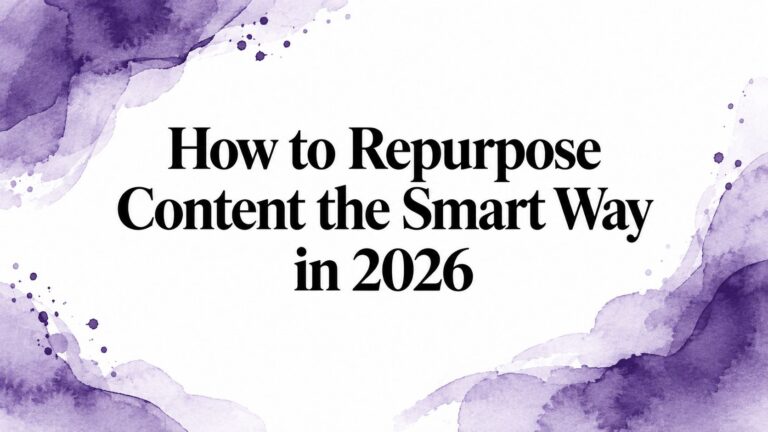 How to Repurpose Content the Smart Way in 2026