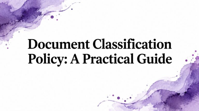 Document Classification Policy: A Practical Guide