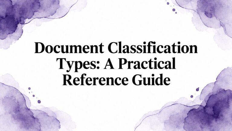 Document Classification Types: A Practical Reference Guide