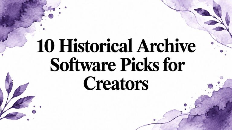 10 Historical Archive Software Picks for Creators