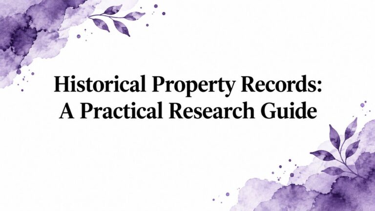 Historical Property Records: A Practical Research Guide